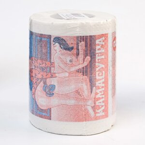 Сувенирная туалетная бумага "Позы любви-камасутра", 9,5х10х9,5 см, микс