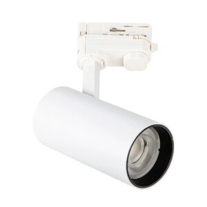 Светильник-прожектор светодиодный трековый Uniel, 20 Вт, IP40, LED, 3000К, 1800 Лм, 160х60х125 мм, цвет белый