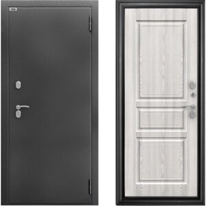 Входная дверь «Сибирь 3К Термо Гаральд», 9702050 мм, правая, серебро / ясень ривьера айс