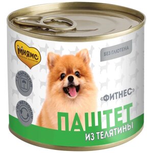 Влажный корм "Мнямс"ФИТНЕС» для собак, паштет из телятины, 200 г