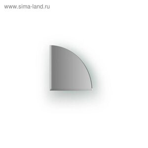 Зеркальная плитка с фацетом 5 мм, четверть круга 10 х 10 см, серебро Evoform