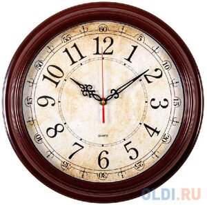 Часы настенные Бюрократ WallC-R77P коричневый