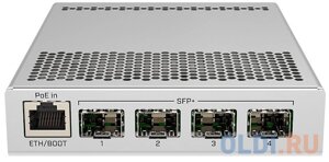Коммутатор mikrotik CRS305-1G-4S+IN cloud router switch 305-1G-4S+IN with 800mhz CPU, 512MB RAM, 1xgigabit LAN, 4 x SFP+ cages, routeros L5 or switcho