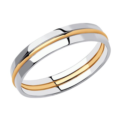 Обручальное кольцо SOKOLOV из комбинированного золота , 4 мм