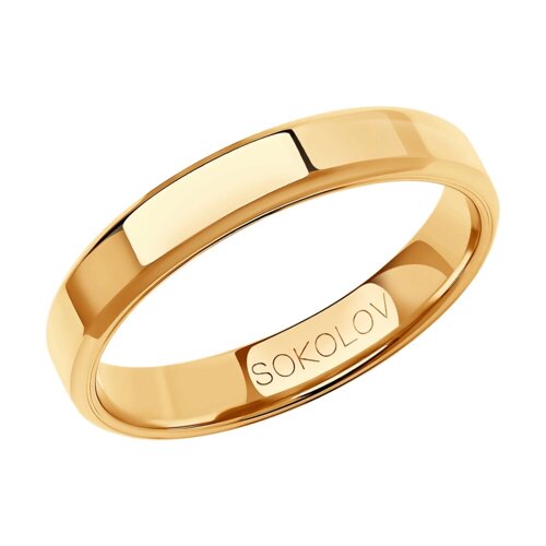 Обручальное кольцо SOKOLOV из золота, comfort fit, 3,5 мм