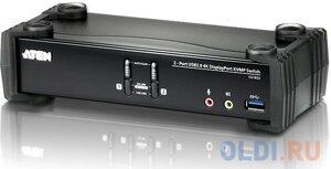 Переключатель KVM ATEN CS1922-AT-G Переключатель, электрон., KVM+Audio+USB 3.0, 1 user USB+DP = 2 cpu USB+DP, со шнурами DP 2x1.5м. USB 2х1.8м.