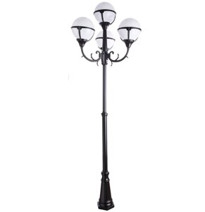 Уличный фонарь Тип: столб Т-01, со светильником, Dсвет. 200 мм, H= 3.3 м, Материал: сталь