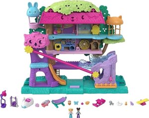 Набор игровой Polly Pocket Pet Adventure Treehouse Playset and Accessories