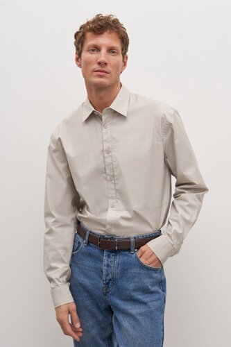 Finn-Flare Мужская рубашка прямого кроя с длинным рукавом 2XL