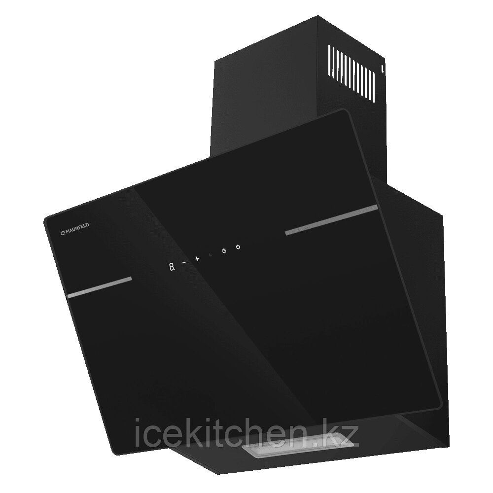 Наклонная кухонная вытяжка Astro 60 чёрное стекло от компании ICEKITCHEN - фото 1