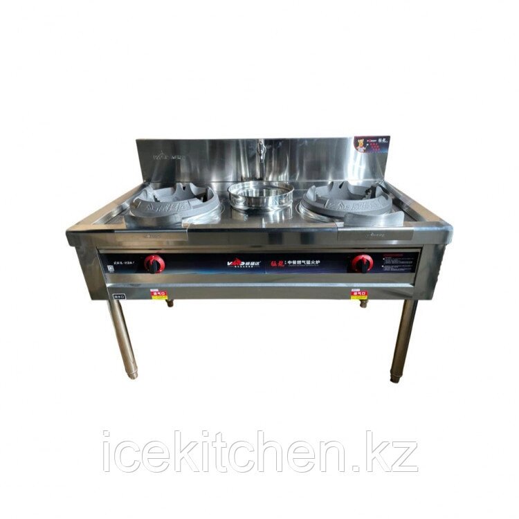 Плита газовая ВОК 2 конфорочная F215 без вентилятора от компании ICEKITCHEN - фото 1