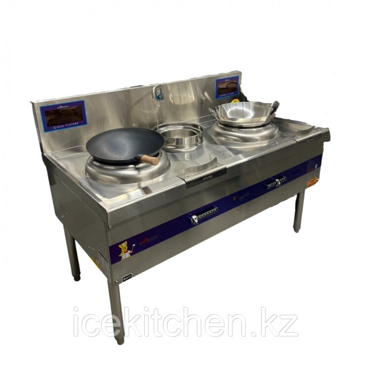 Плита индукционная ВОК 2 конфорки WMD-WRK2-300-10KW от компании ICEKITCHEN - фото 1
