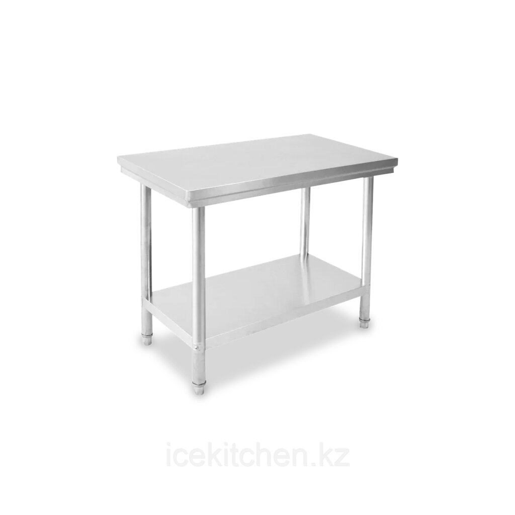 СТОЛ СТАНДАРТ НЕРЖАВЕЮЩАЯ СТАЛЬ 1500*800 мм С ОДНОЙ ПОЛКОЙ от компании ICEKITCHEN - фото 1