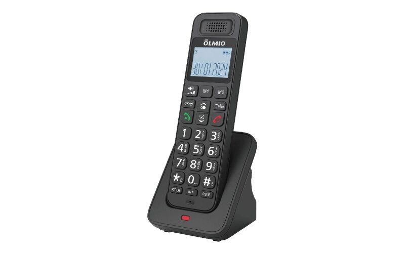 Телефон беспроводной Dect Olmio DP-03 черный - Казахстан