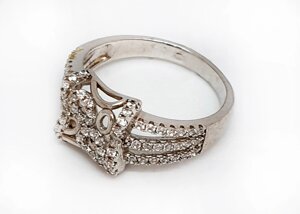 Камея кольцо серебро