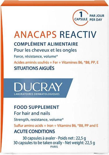 Капсулы для укрепления волос и ногтей Ducray Анакапс Реактив №30 (3282770105346)