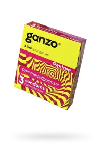Презервативы Ganzo Extase, точечно-ребристые