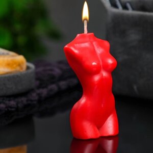 Фигурная свеча 'Женское тело 1' красная, 9см (комплект из 2 шт.)