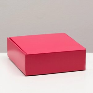 Коробка самосборная, красная, 23 х 23 х 8 см (комплект из 7 шт.)
