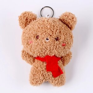 Мягкая игрушка 'Медведь'на брелоке, размер 14 см, цвет коричневый