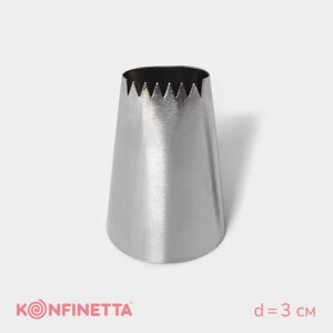 Насадка кондитерская KONFINETTA 'Плетение'd3 см, выход d2 см, нержавеющая сталь