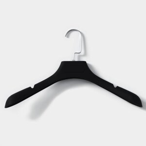 Плечики - вешалка для одежды, 39x4,4x22,5 см см, размер 40-42, покрытие soft-touch, цвет чёрный