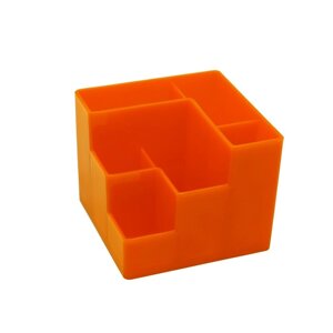 Подставка-органайзер для канцелярии 6 отделений цвет оранжевая