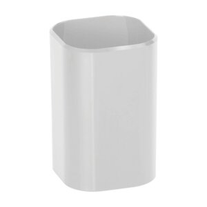 Подставка-стакан для канцелярии СТАММ 'Фаворит'пластиковый, квадратный, белая