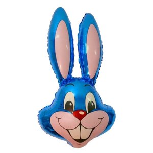 Шар фольгированный 35'Кролик'цвет синий