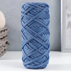 Шнур для вязания 100 полиэфир, ширина 4 мм 50м (джинс)