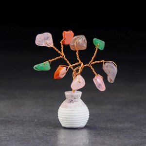 Сувенир 'Дерево жизни. Самоцветы'натуральный камень, 7 х 3 см