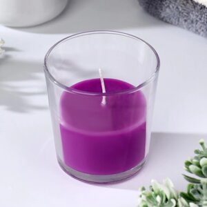 Свеча в гладком стакане ароматизированная 'Горная лаванда'8,5 см