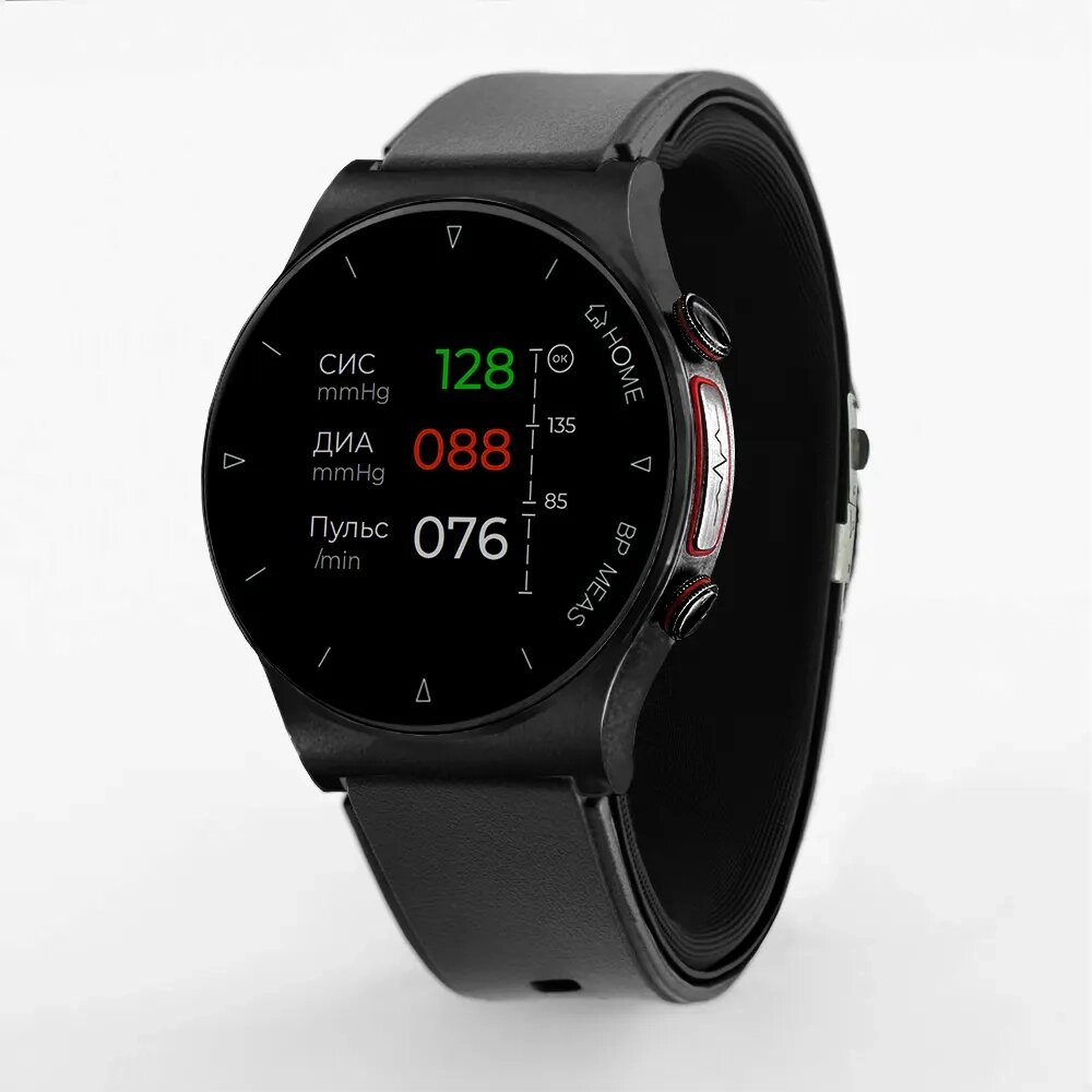 Часы-тонометр с ЭКГ и точным измерением давления HEALTHBAND Pro №80ME, чёрный от компании ТОО HEALTHBAND (ХЕЛСБЕНД) - фото 1