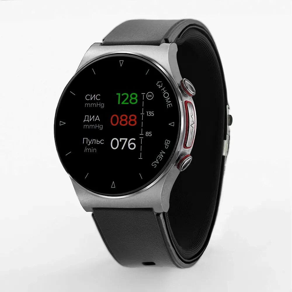 Часы-тонометр с ЭКГ и точным измерением давления HEALTHBAND Pro №80ME, серебристый от компании ТОО HEALTHBAND (ХЕЛСБЕНД) - фото 1
