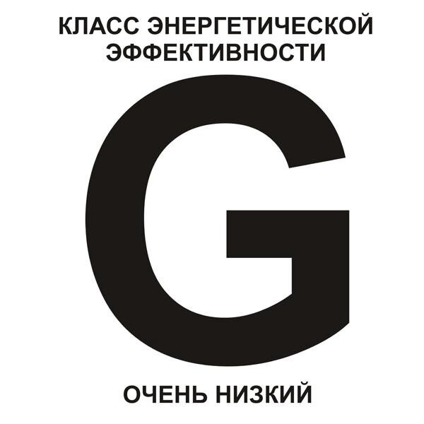 Табличка энергоэффективности здания класс G (Очень низкий) (Пластик 300 х 300) - опт