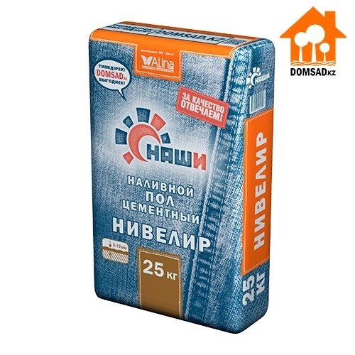 Цементный наливной пол Нивелир Наши 25 кг - характеристики