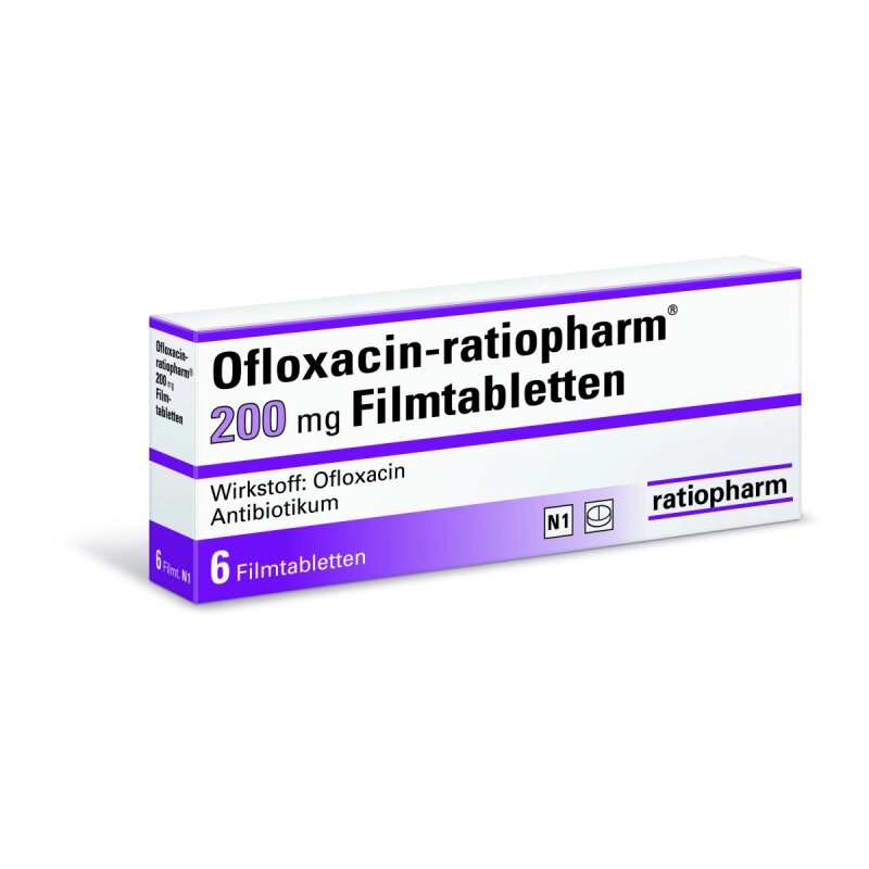 Офлоксацин OFLOXACIN RATIOPHARM 200MG 6 шт от компании Deutsche Medizin - фото 1