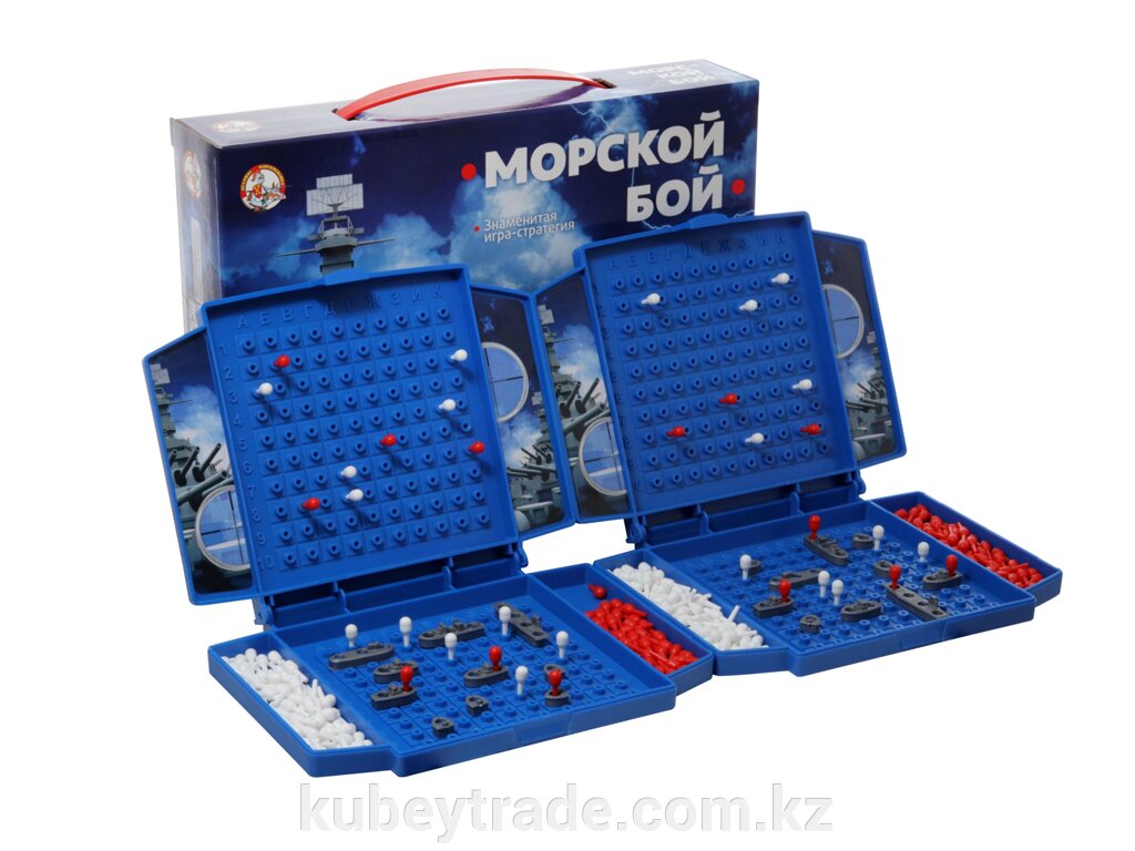 Настольная игра для двоих «Морской бой» (мини) от компании ТОО Кубей Трэйд - фото 1