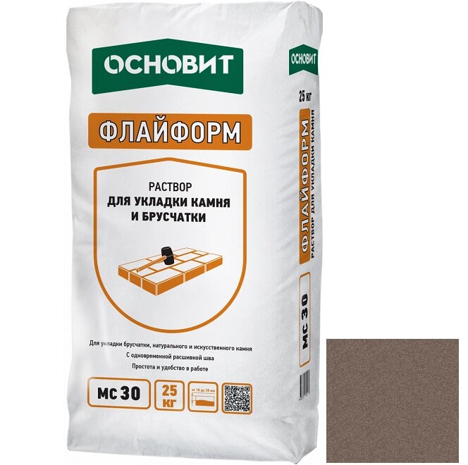 Раствор кладочный Основит Флайформ MC30 040 коричневый 25 кг - опт