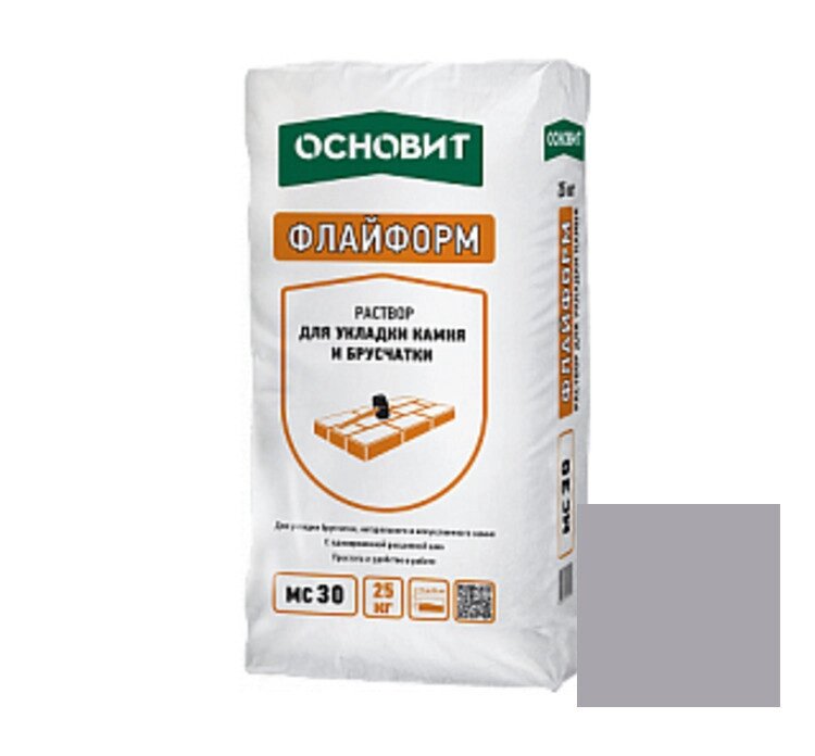 Раствор кладочный Основит Флайформ MC30G 020 серый 25 кг - розница