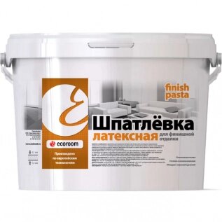 Шпатлевка латексная ecoroom для финишной отделки - сравнение