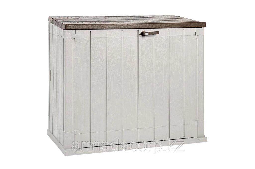 Toomax, Италия Ящик пластиковый Toomax Wood Style 1270л, серый/коричневый - Казахстан