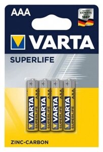 Батарейки Varta AA (R6P/MN1500), Superlife, комплект - 4 штуки,2006-4]