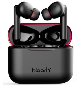 Bluetooth гарнитура A4Tech Bloody M90 TWS, Black-Red