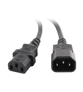 Cable power, Cablexpert PC-189-VDE-3M, C13 - C14, системный блок/монитор - ИБП, 3м, black