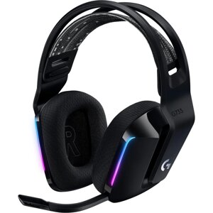 Гарнитура Logitech G733, 20Hz-20kHz, 39 Om, 87.5dB, mic 100Hz-10kHz, LightSpeed, Black