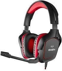 Гарнитура SVEN AP-G333MV, 20hz-20khz, 32 om, 105db, mic 20hz-20khz, 2.2m, black-red