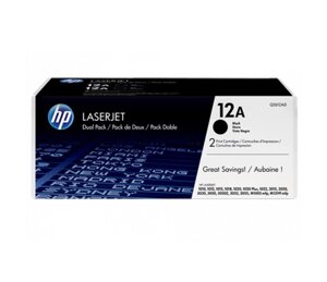 HP 12A, оригинальные лазерные картриджи LaserJet, черный, в упаковке, 2 шт.