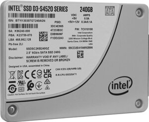 Intel D3-S4520 SSDSC2kb240GZ01 240gb