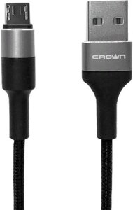 Кабель CROWN USB - micro USB 1 м CMCU-007M черный